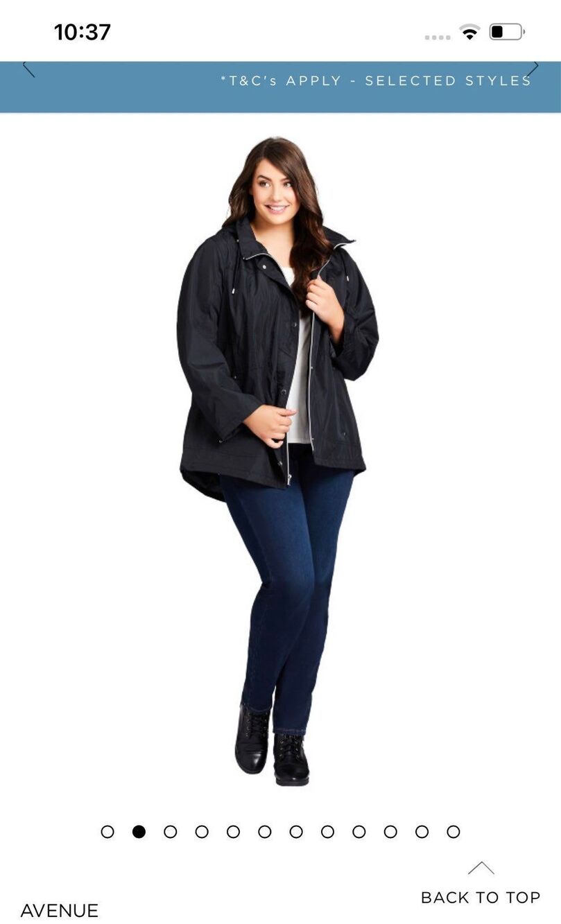 Avenue Plus Size Anorak Jacket full zip